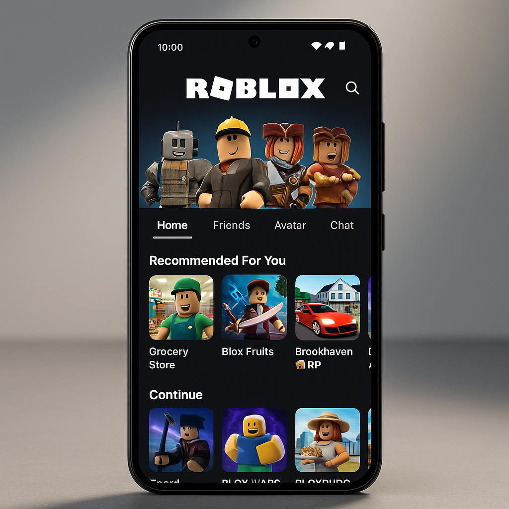 Roblox Mod APK gameplay interface on Android phone